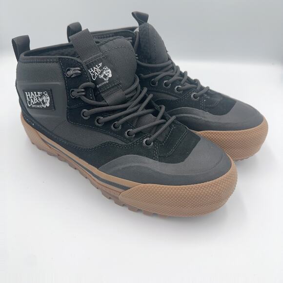 Vans Half Cab Gore-Tex MTE-3 Black/Gum Mid-Top Sneakers Men's Size 7/Womens 8.5